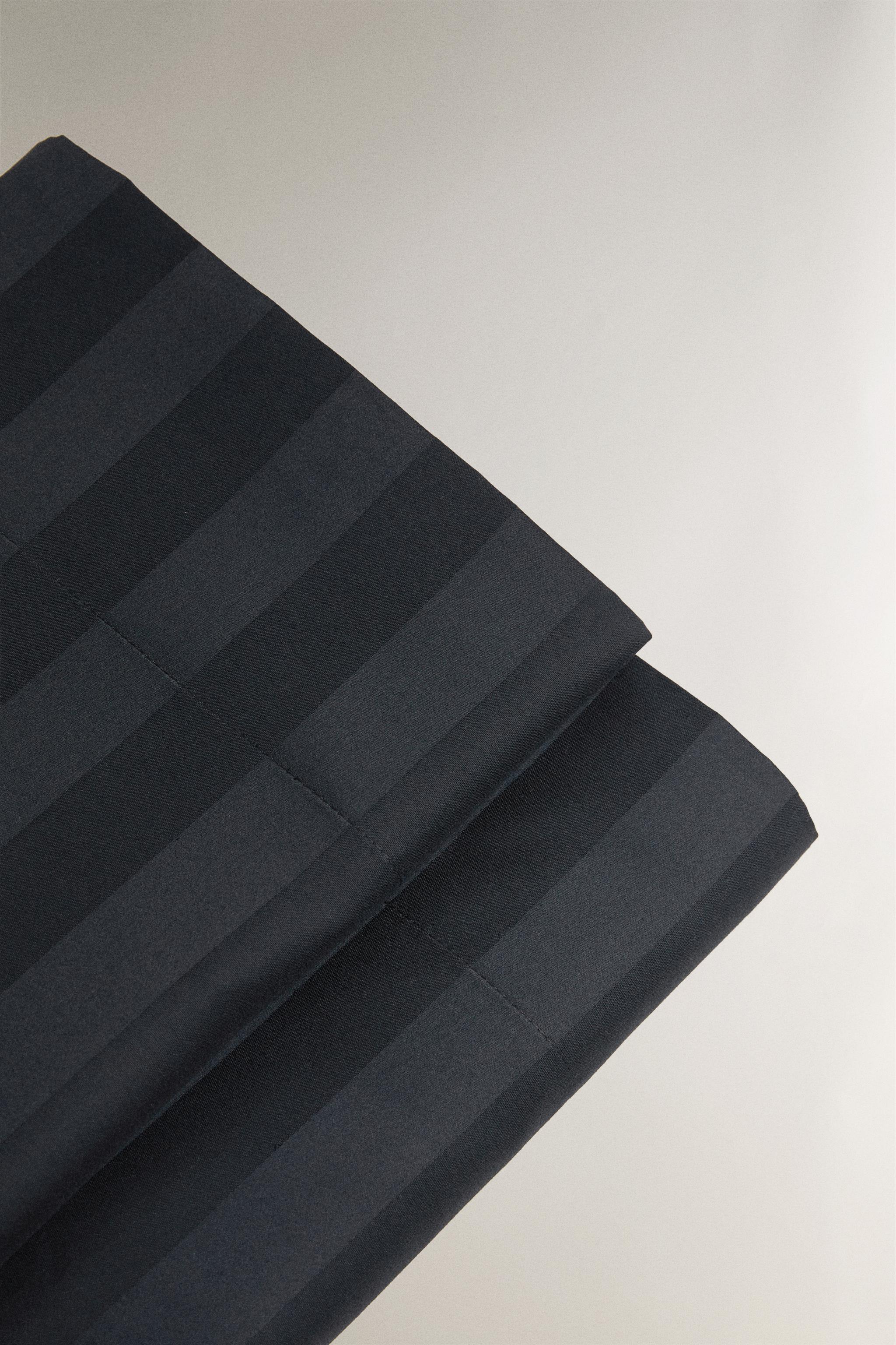 STRIPED SATEEN FLAT SHEET 500-THREAD-COUNT